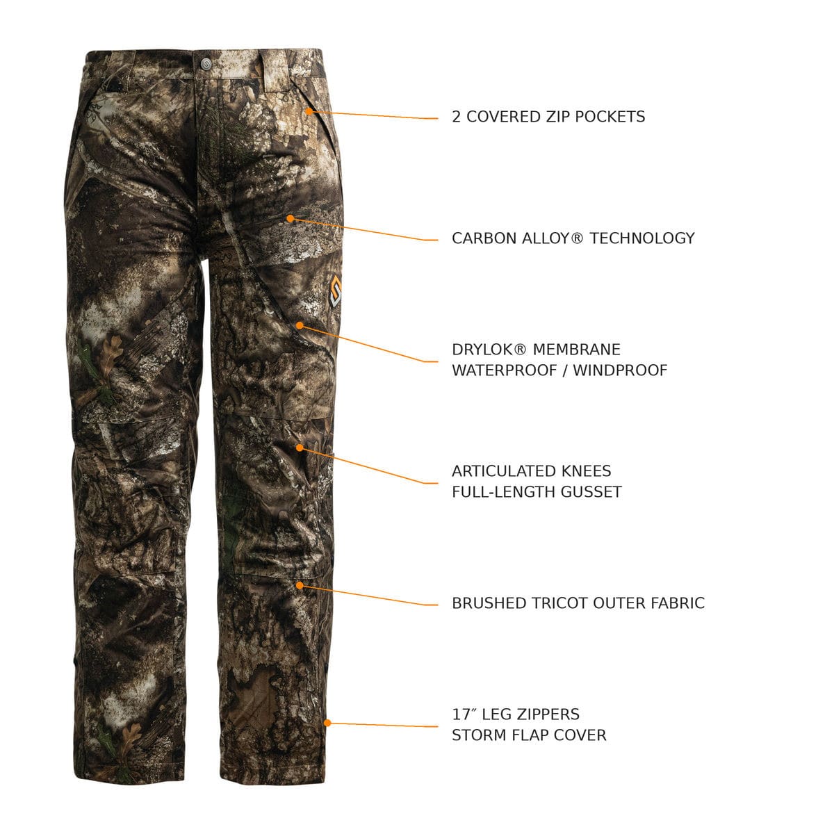 Vapour Waterproof Midweight Pant - Realtree Edge | ScentLok