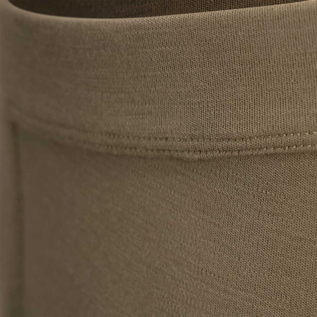 Fabric-covered elastic waistband 