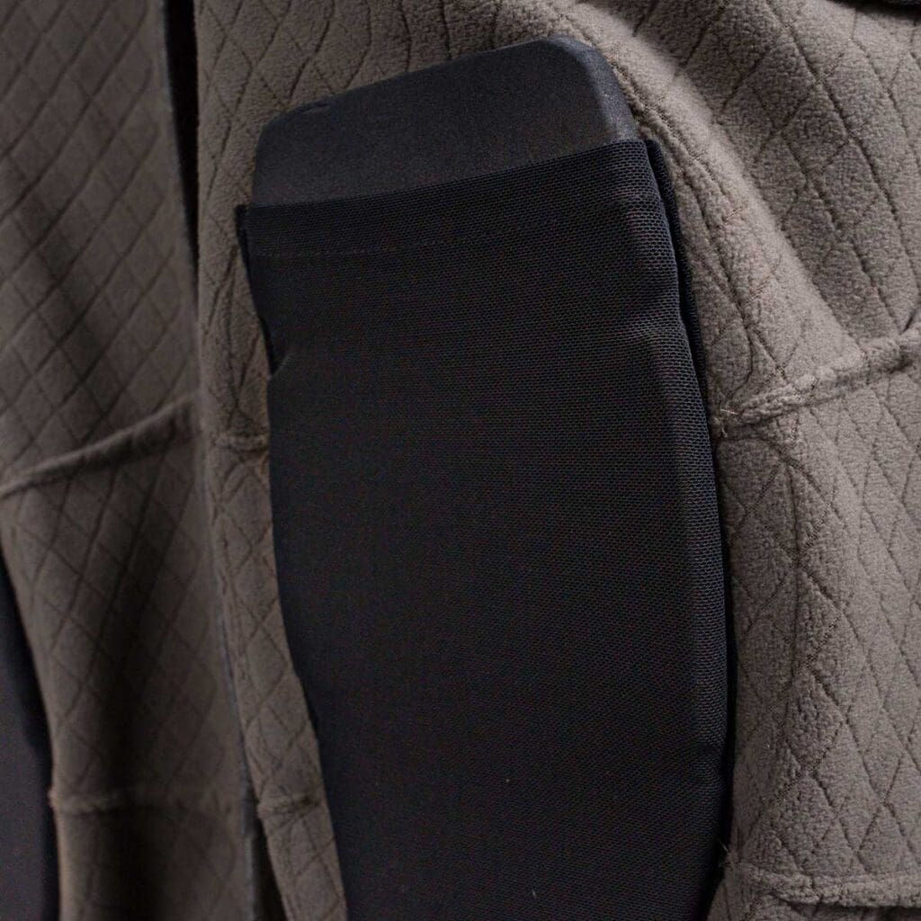 Warm diamond-shaped poly fleece lining