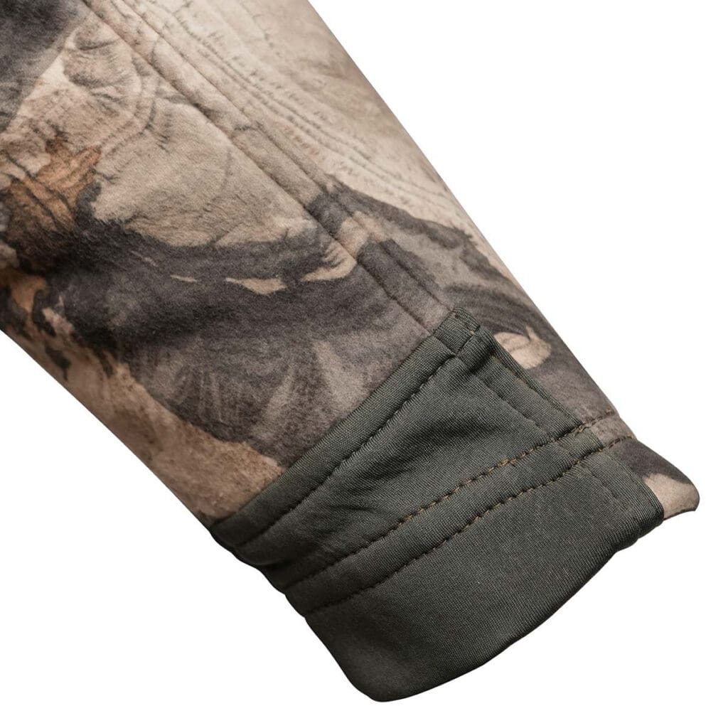 Tapered sleeves with spandex cuffs